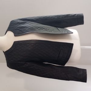 Halogen black leather jacket size small